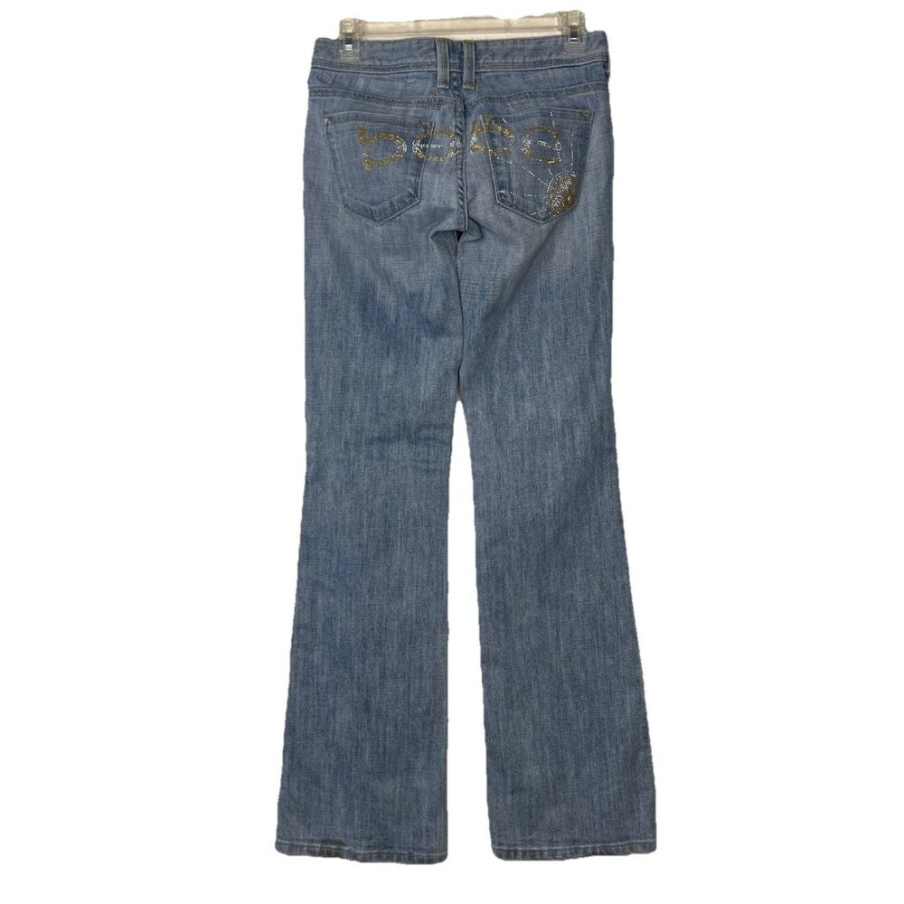 bebe Jeans Y2K Charlotte Bebe Sun Studded Women’s Sz 26 Made USA Low Rise